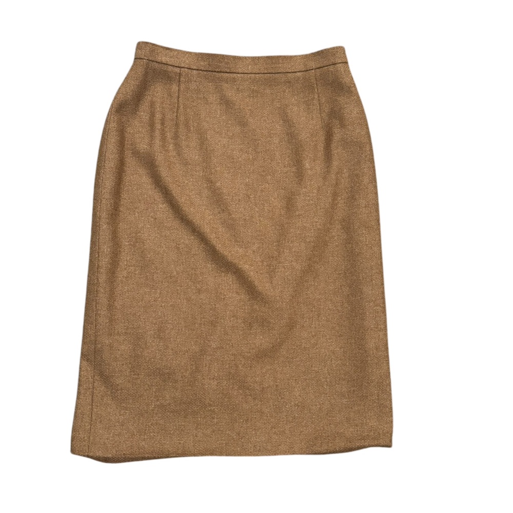 Escada Brown/Tan Camel/Wool/Silk Vintage Skirt-size 6(UK 38)